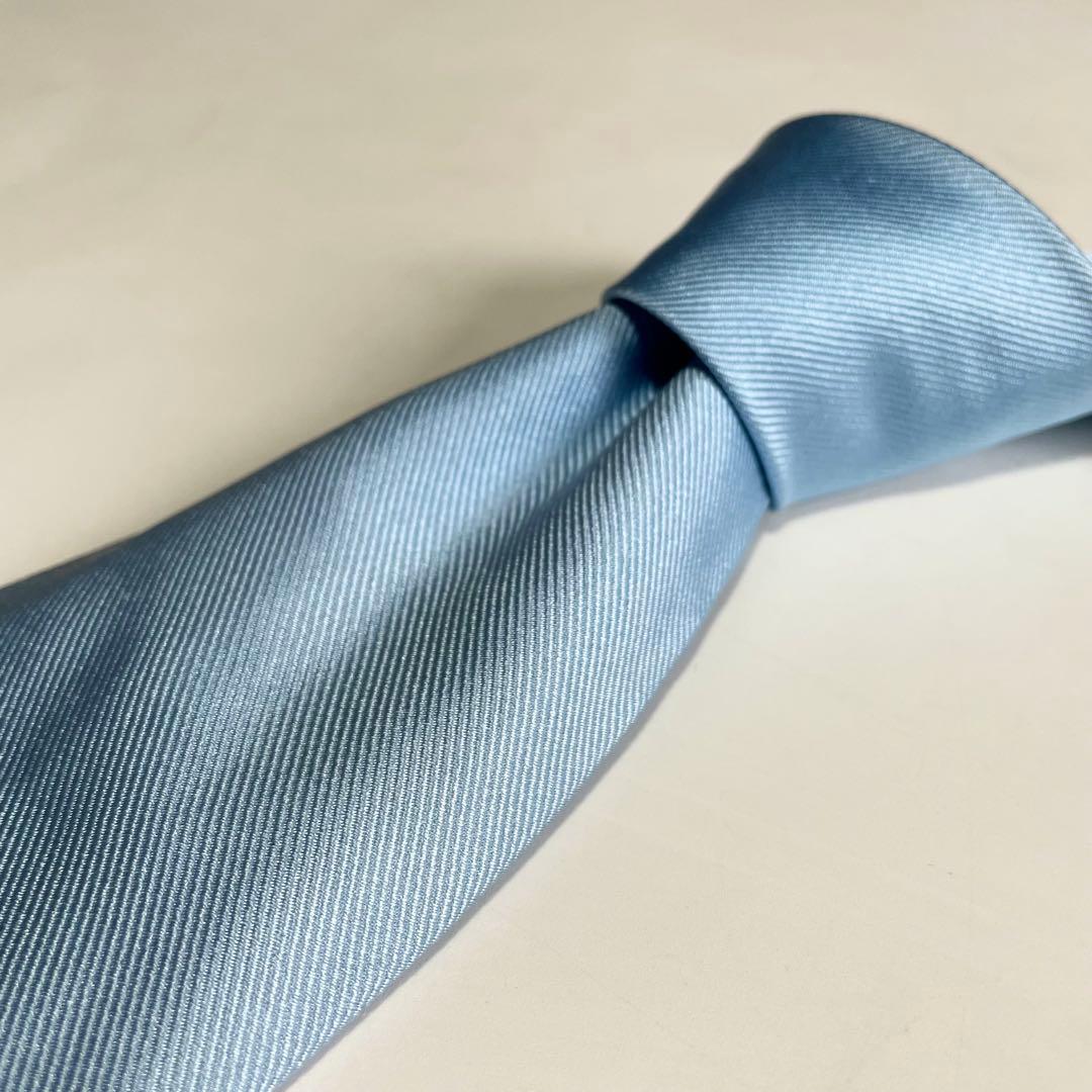 F*u様 アンジェロフスコ セッテピエゲ ネクタイ シルク ライトブルー 美品