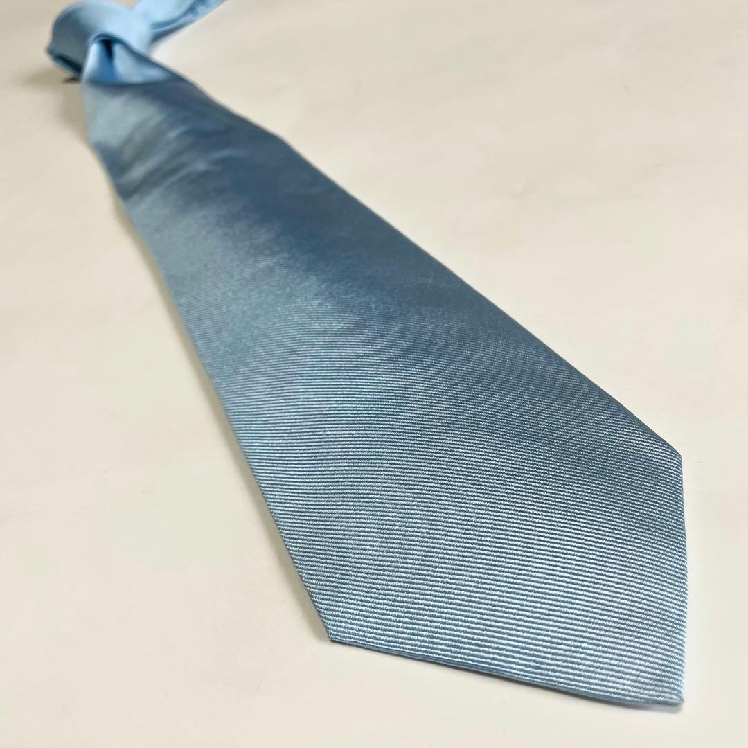 F*u様 アンジェロフスコ セッテピエゲ ネクタイ シルク ライトブルー 美品