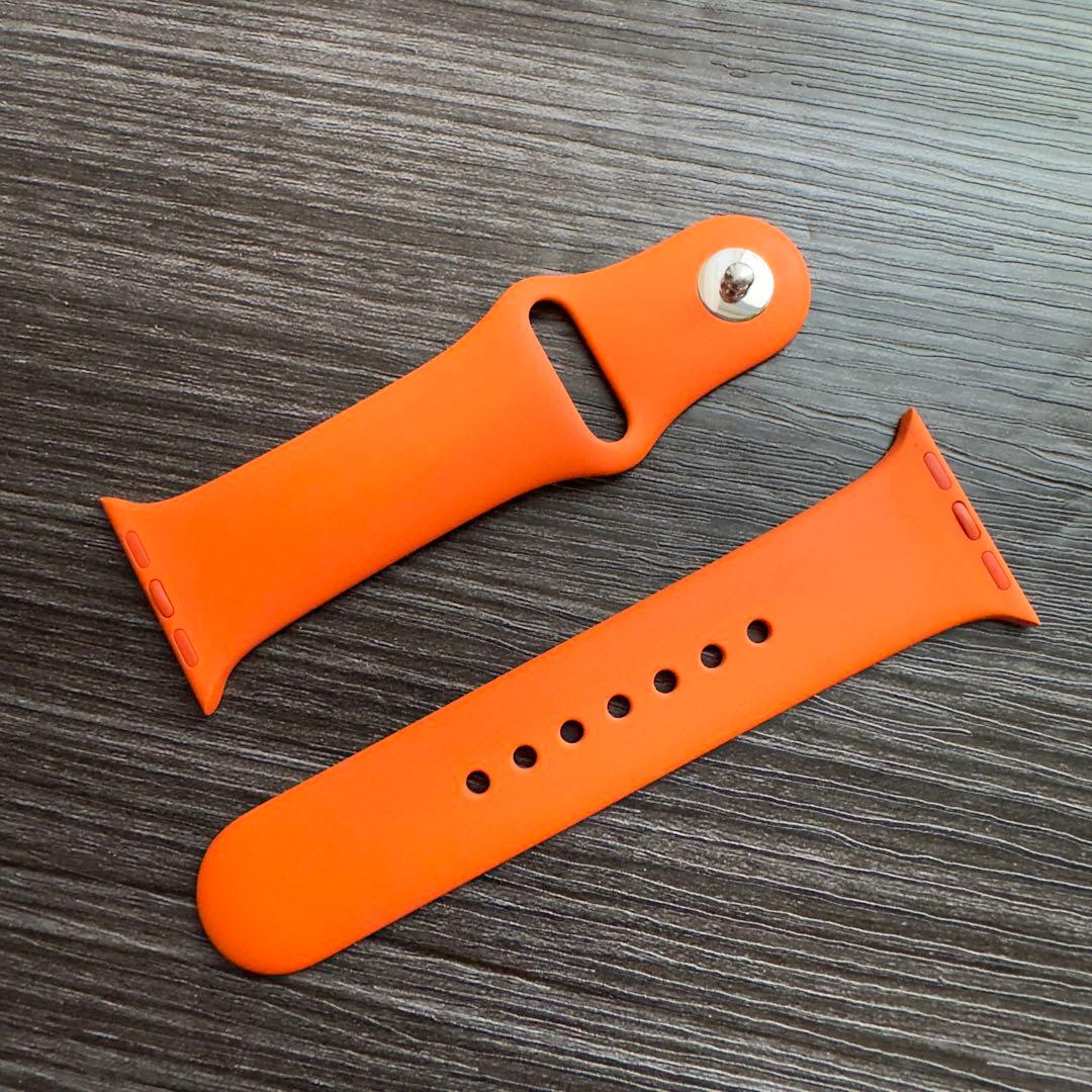 2642 美品　Apple Watch エルメス　オレンジ　スポーツバンド