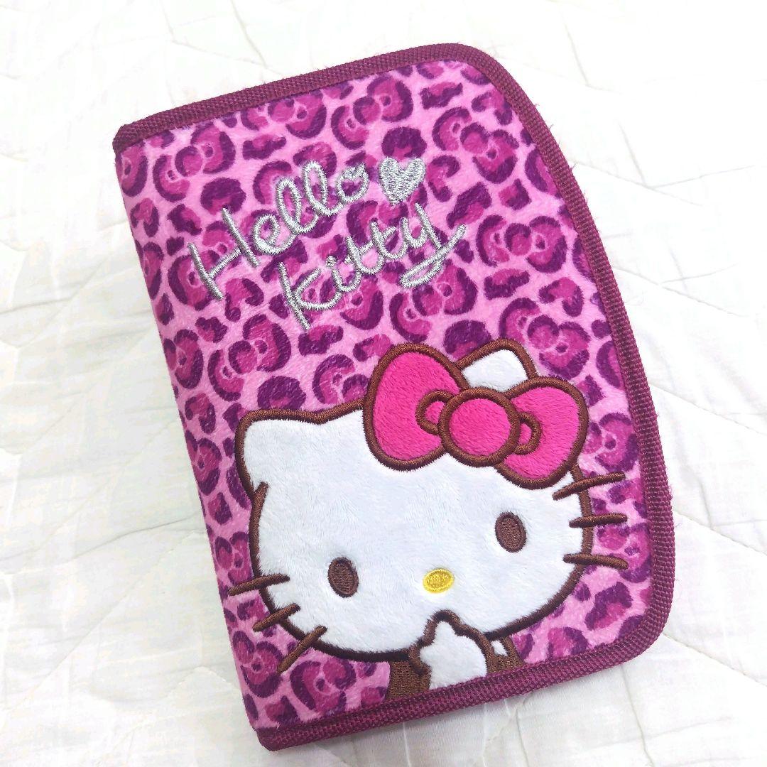 【ハローキティ / 母子手帳 マルチ ケース ヒョウ柄】平成 レトロ レア
