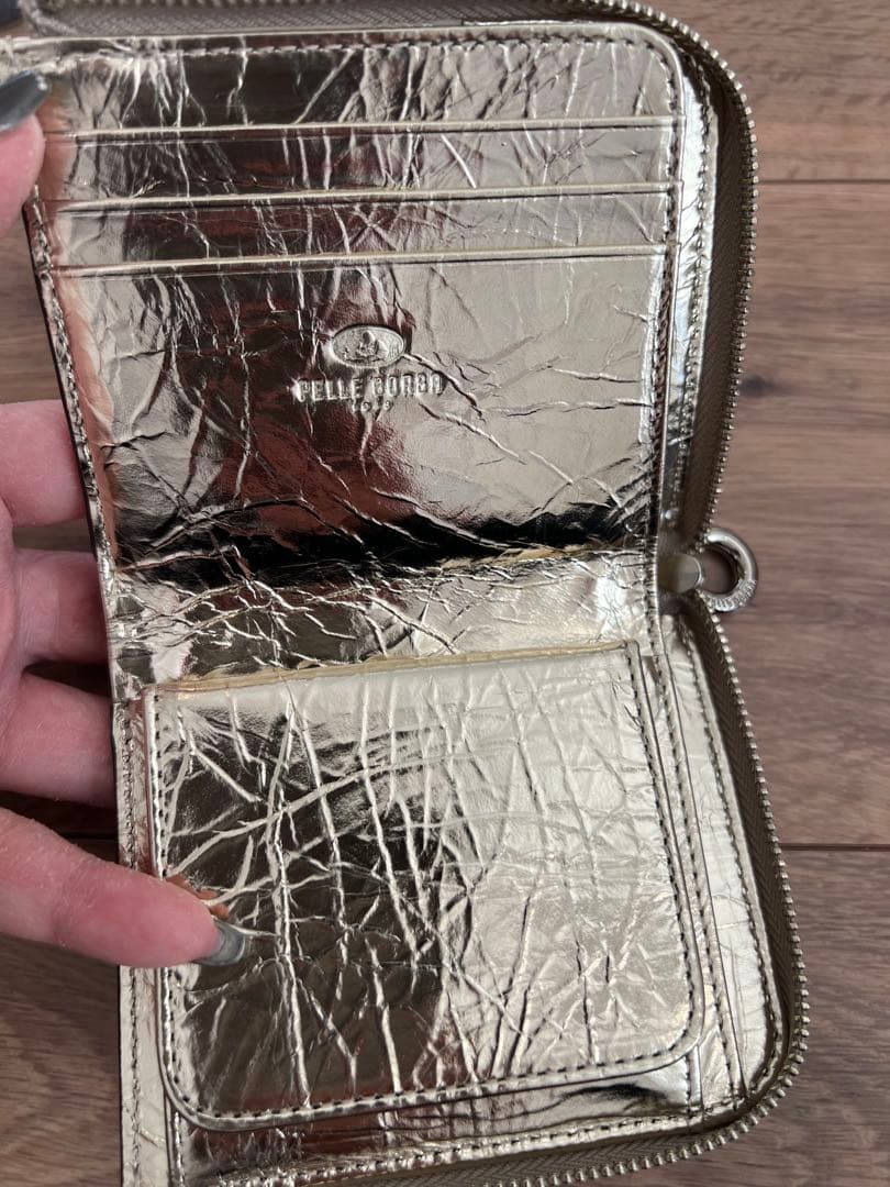 PELLE BORSA L字ファスナー　ミニ財布