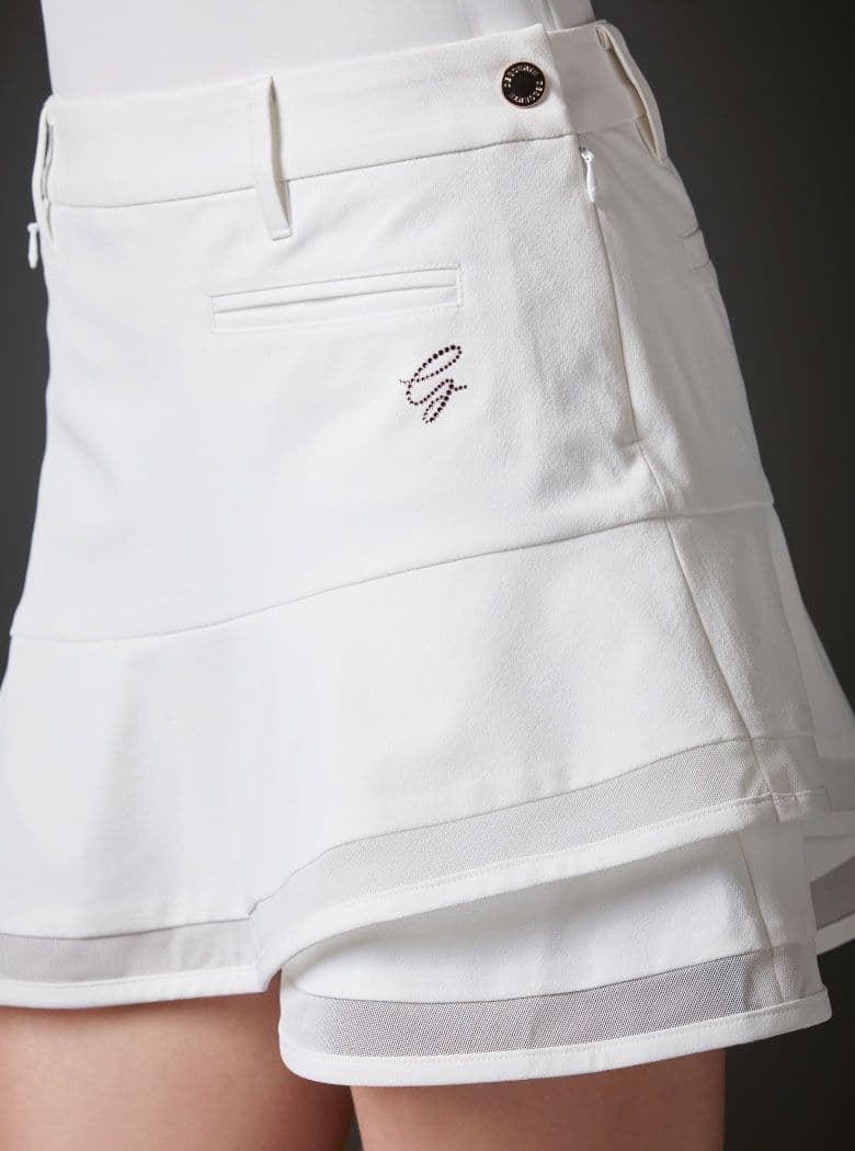 ★美品★DESCENTE　GOLFLUXEハイテンショントリコットフレアスカート