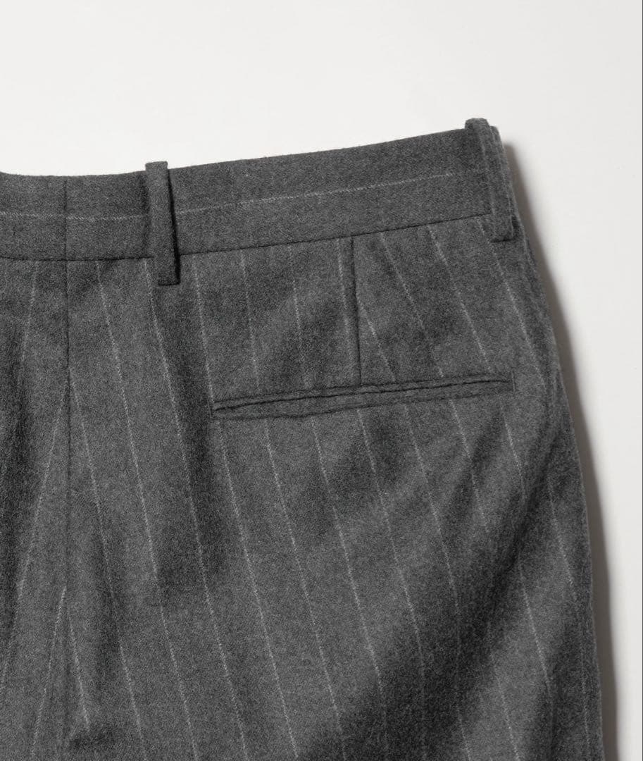 Steven Alanウール ストライプスラックス　グレー　トラウザーズ　M