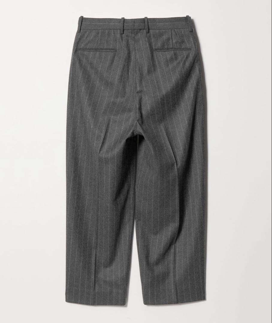 Steven Alanウール ストライプスラックス　グレー　トラウザーズ　M