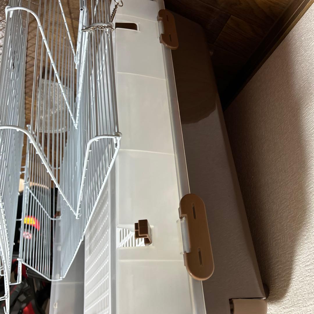 マルカンうさぎのカンタンおそうじケージワイドB フラワン（90x60x60cm）