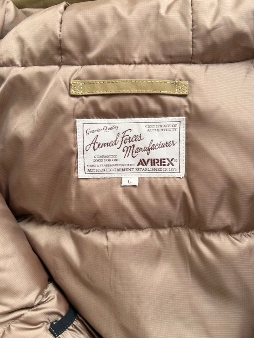 AVIREX フード付きミリタリージャケット L