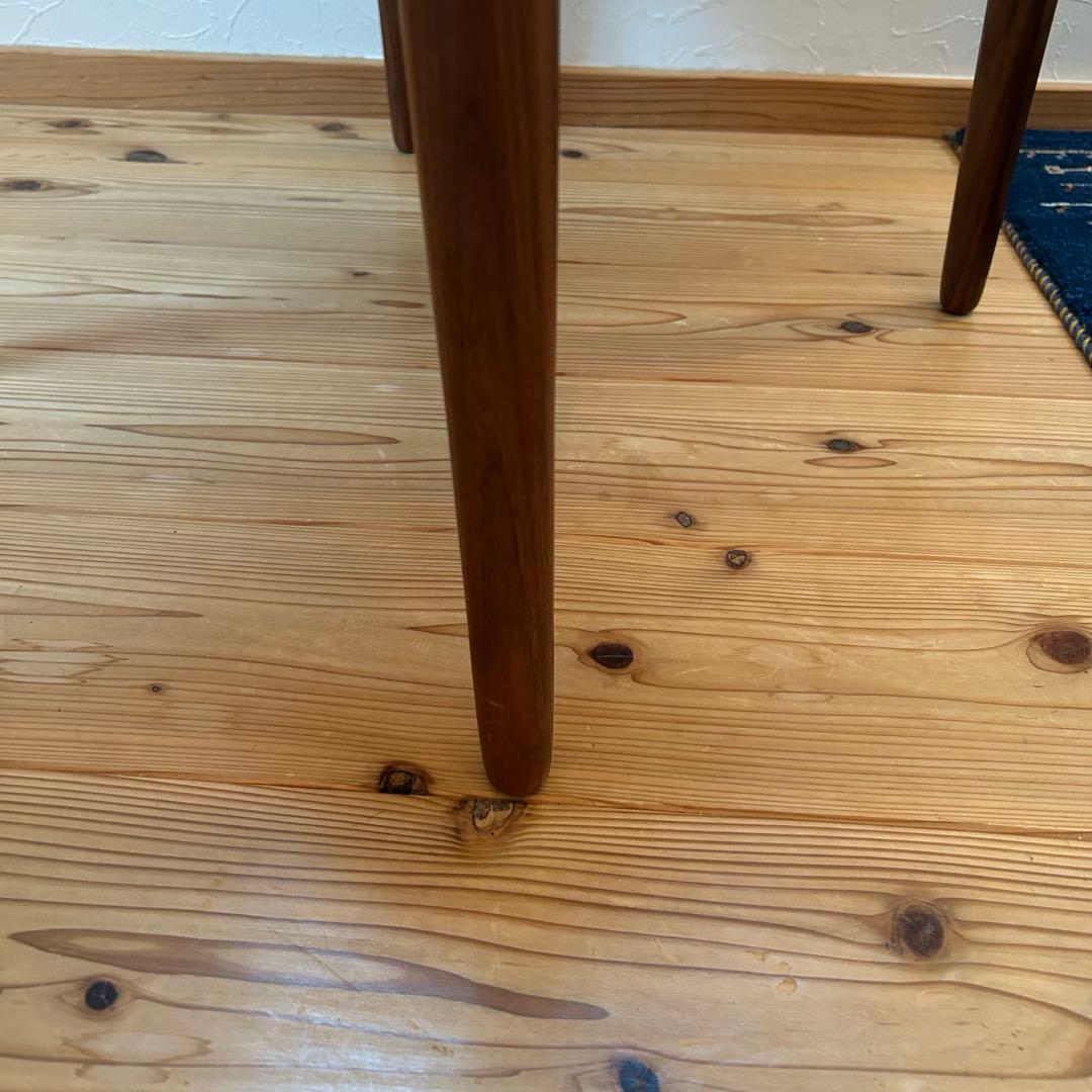 《美品》　アモック　リップチェア　ウォルナット×ネイビー