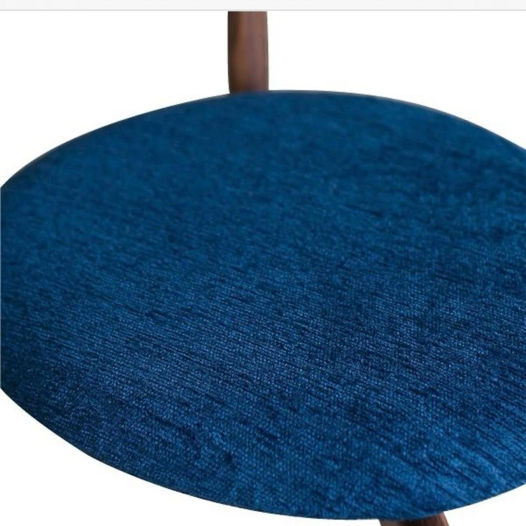 《美品》　アモック　リップチェア　ウォルナット×ネイビー