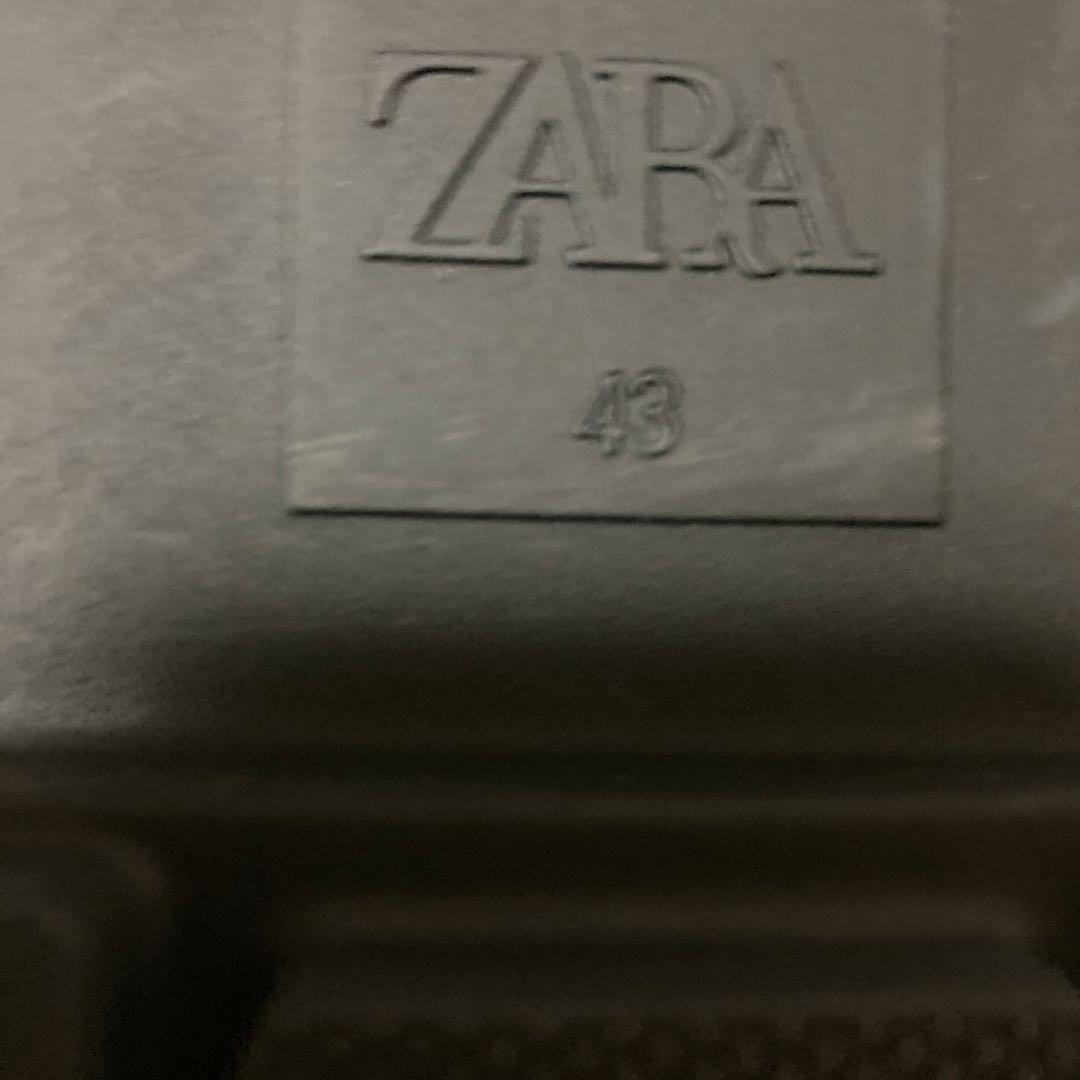 zara ザラ　トラックソール　厚底レースアップブーツ ブラック