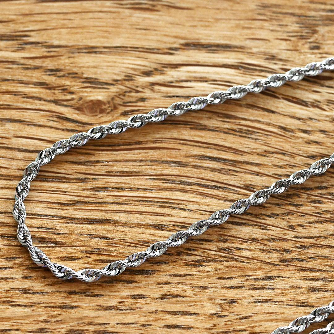 Pt850 プラチナ パイプロープネックレス幅2.0mm長さ40cm