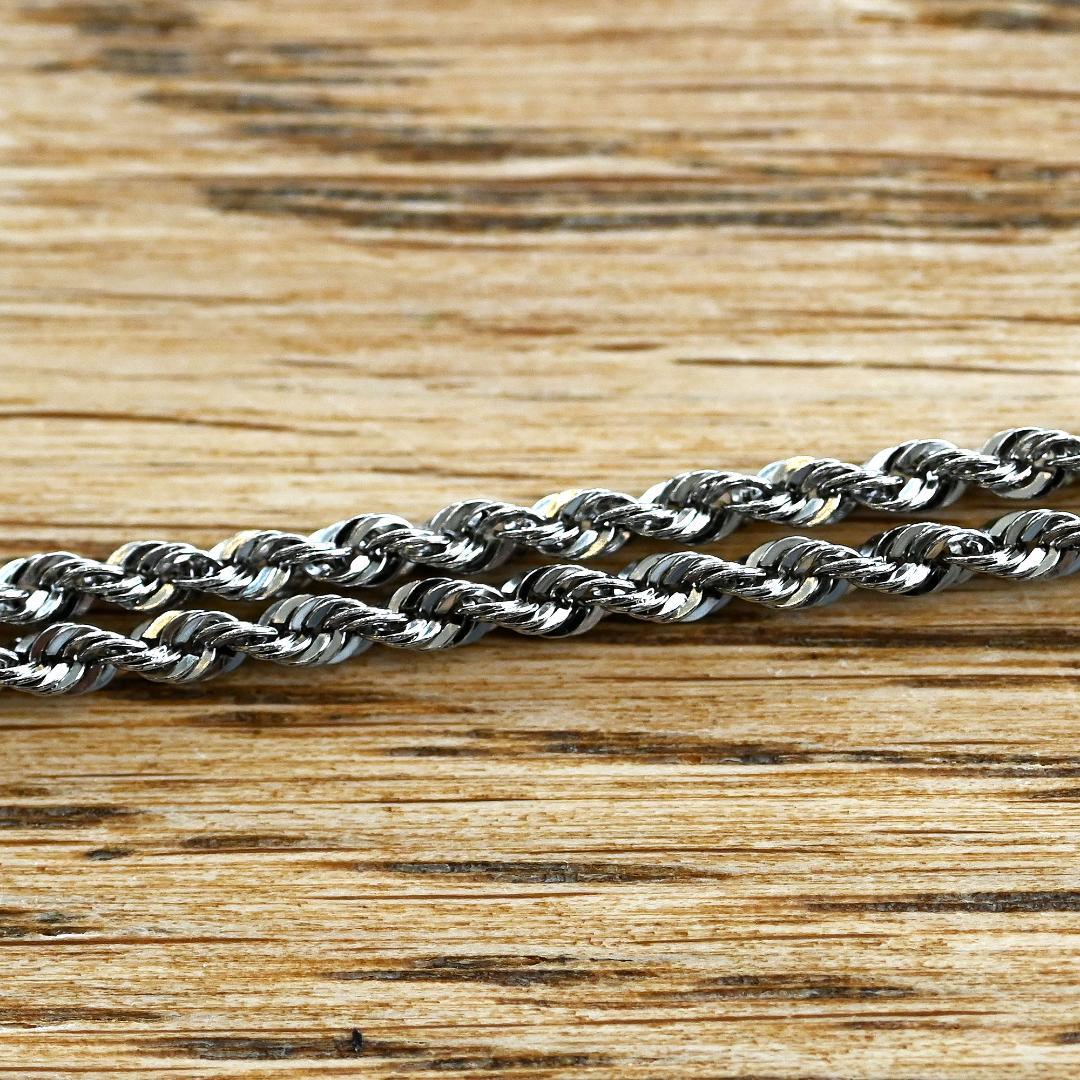 Pt850 プラチナ パイプロープネックレス幅2.0mm長さ40cm