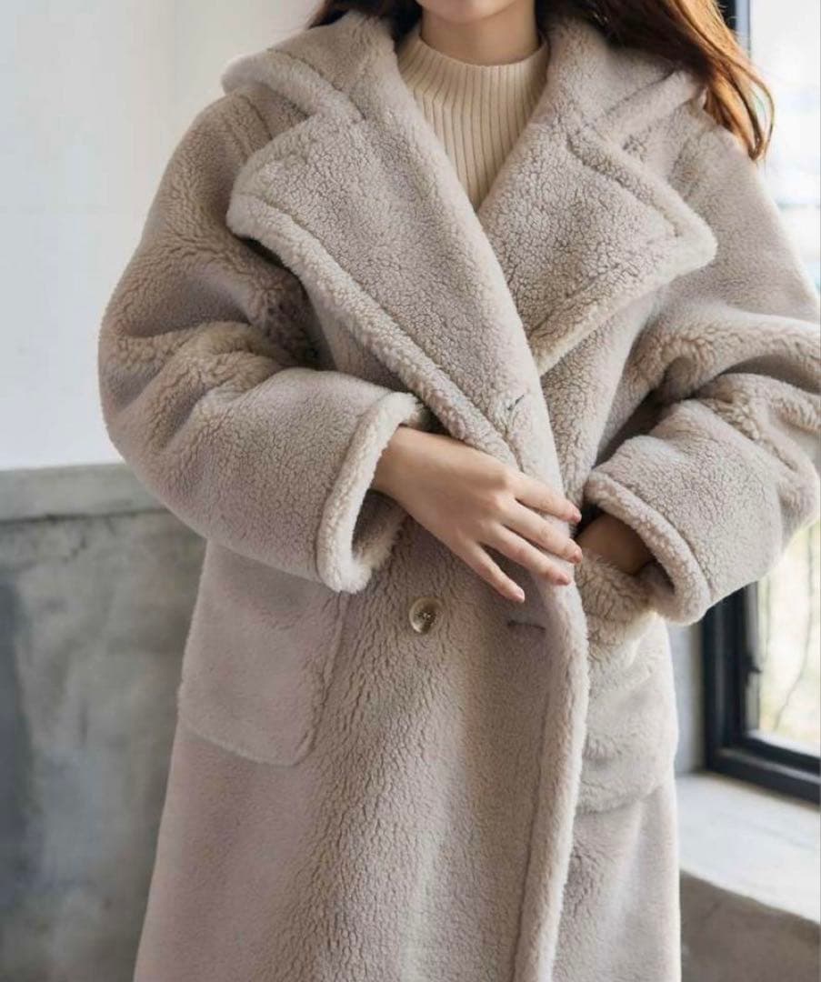 Her lip to ボアコート♡エクリュ♡テディコート