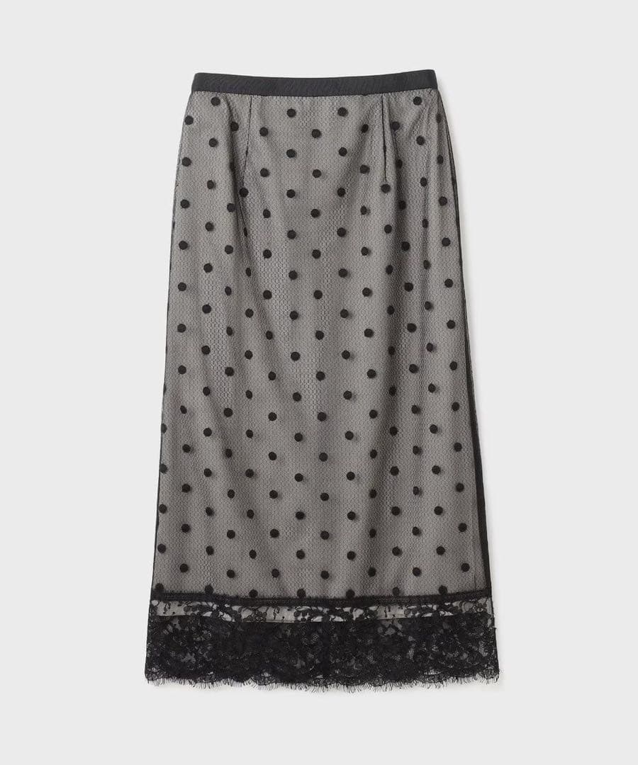 新品未使用　グレースコンチネンタル　ドットチュールタイトスカート38