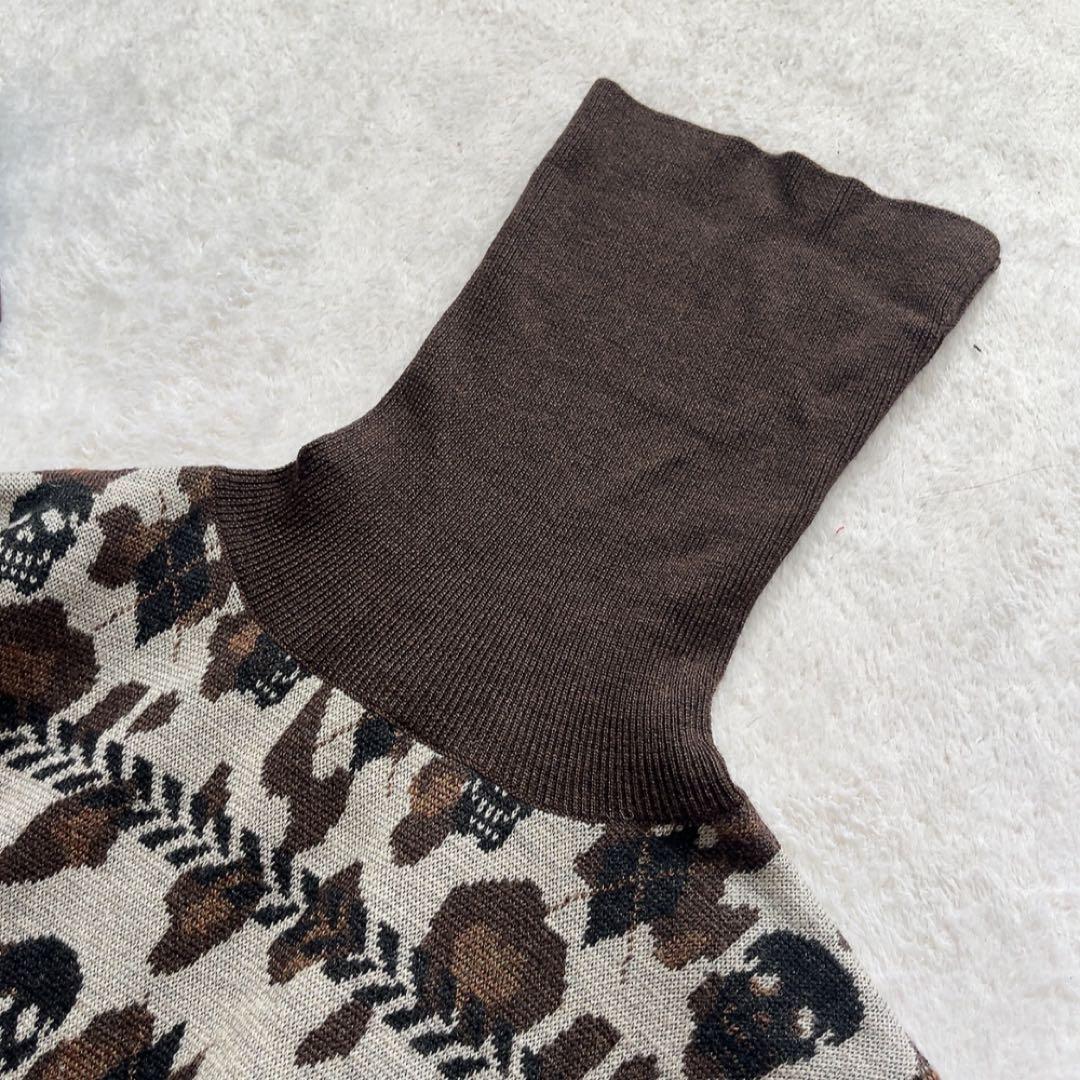 極美品　マークアンドロナ　タートル　ニット　セーター　ヒョウ　レオパード　スカル