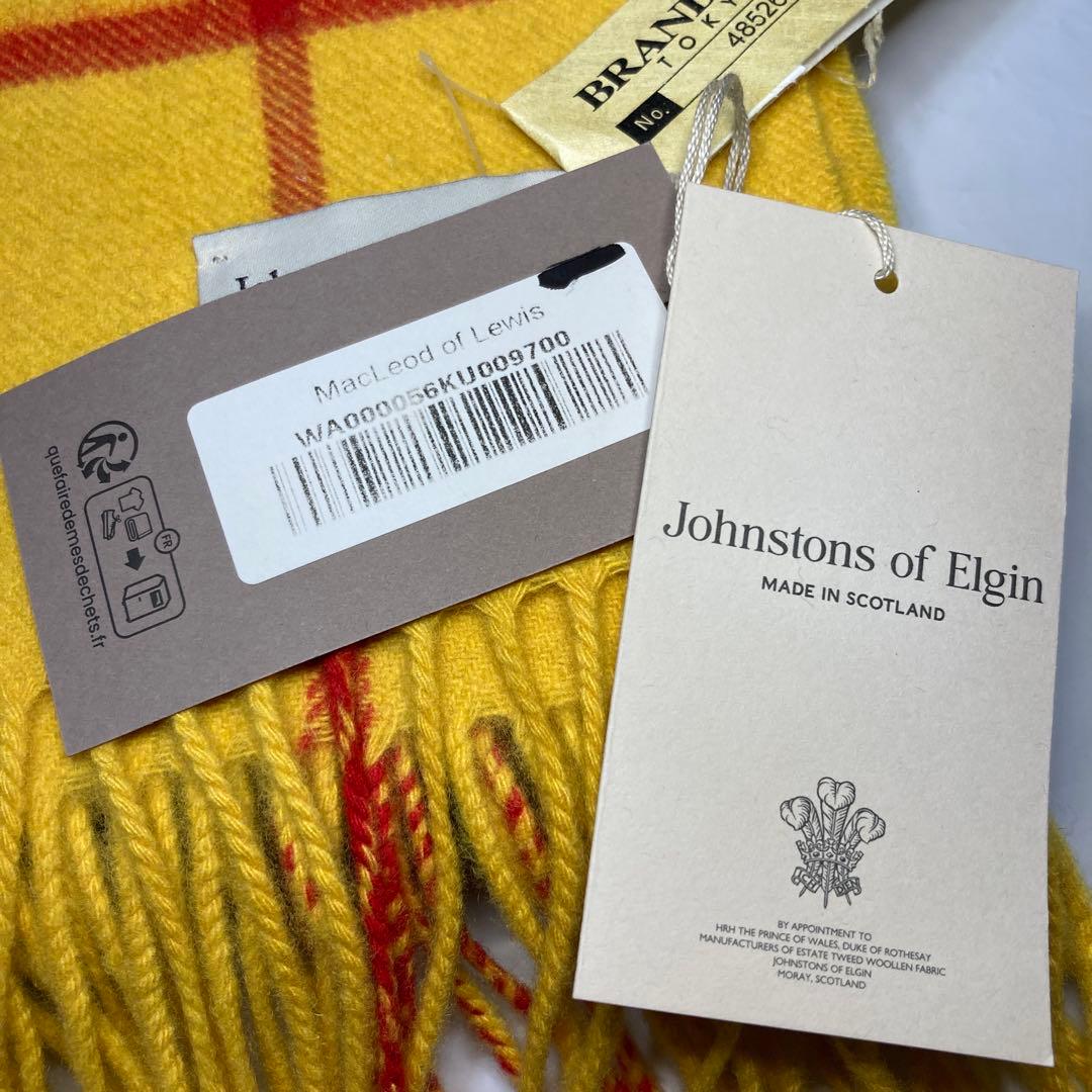 新品 ジョンストンズ カシミヤ100％ 大判ストール マクラウドオブルイス