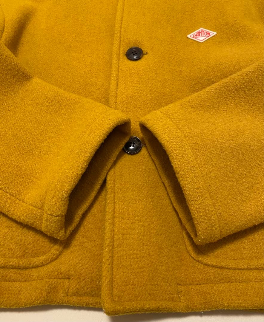 美品★ DANTON ウール ライト パイル ノーカラー ジャケット