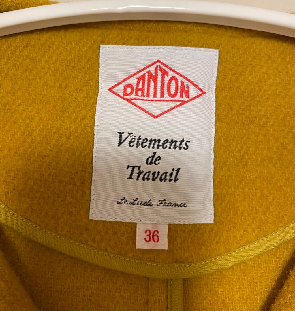 美品★ DANTON ウール ライト パイル ノーカラー ジャケット