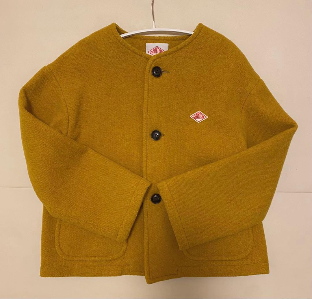 美品★ DANTON ウール ライト パイル ノーカラー ジャケット