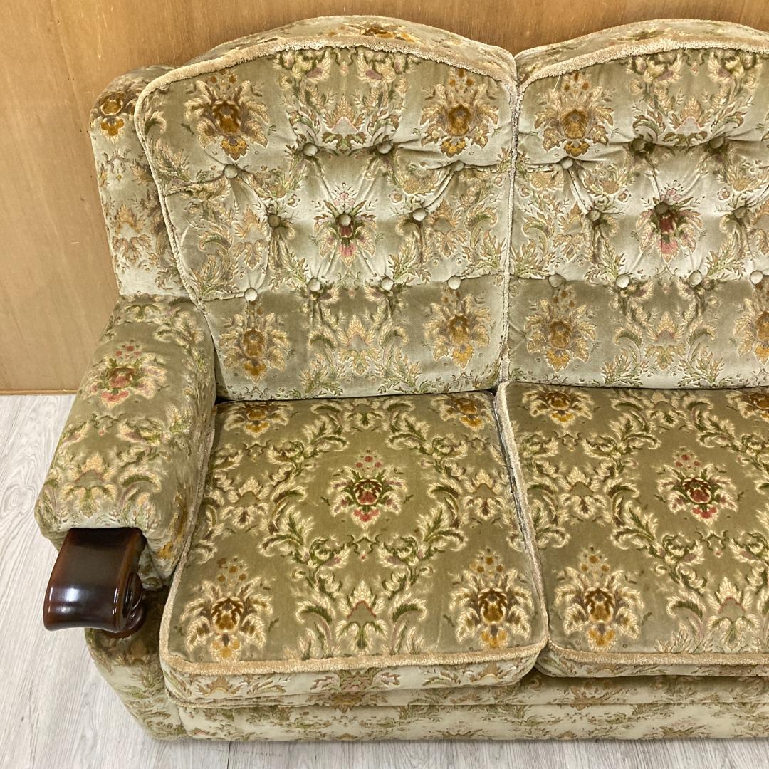 【オールドカリモク】金華山　３人掛けソファ　トリプルソファ　ヴィンテージ