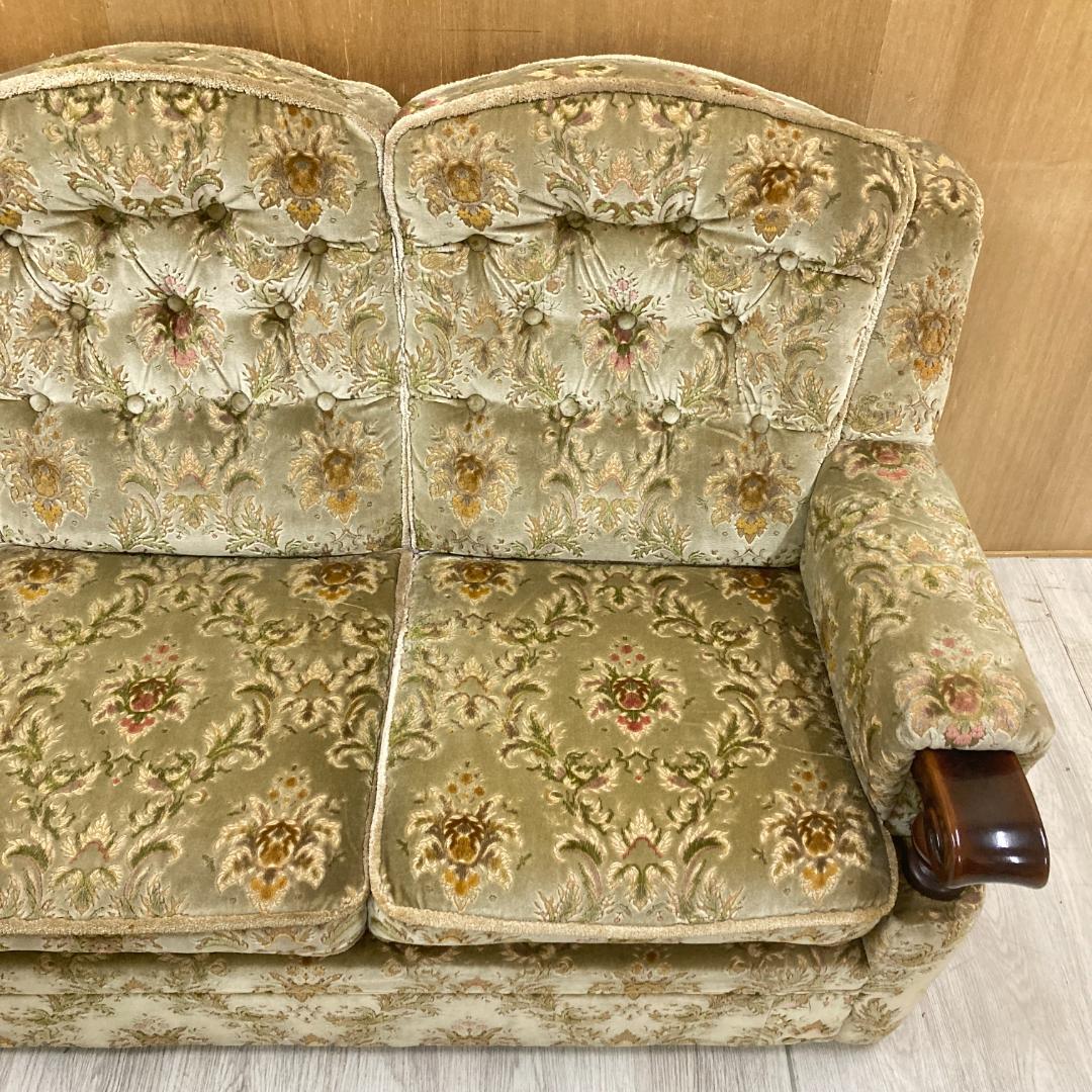 【オールドカリモク】金華山　３人掛けソファ　トリプルソファ　ヴィンテージ