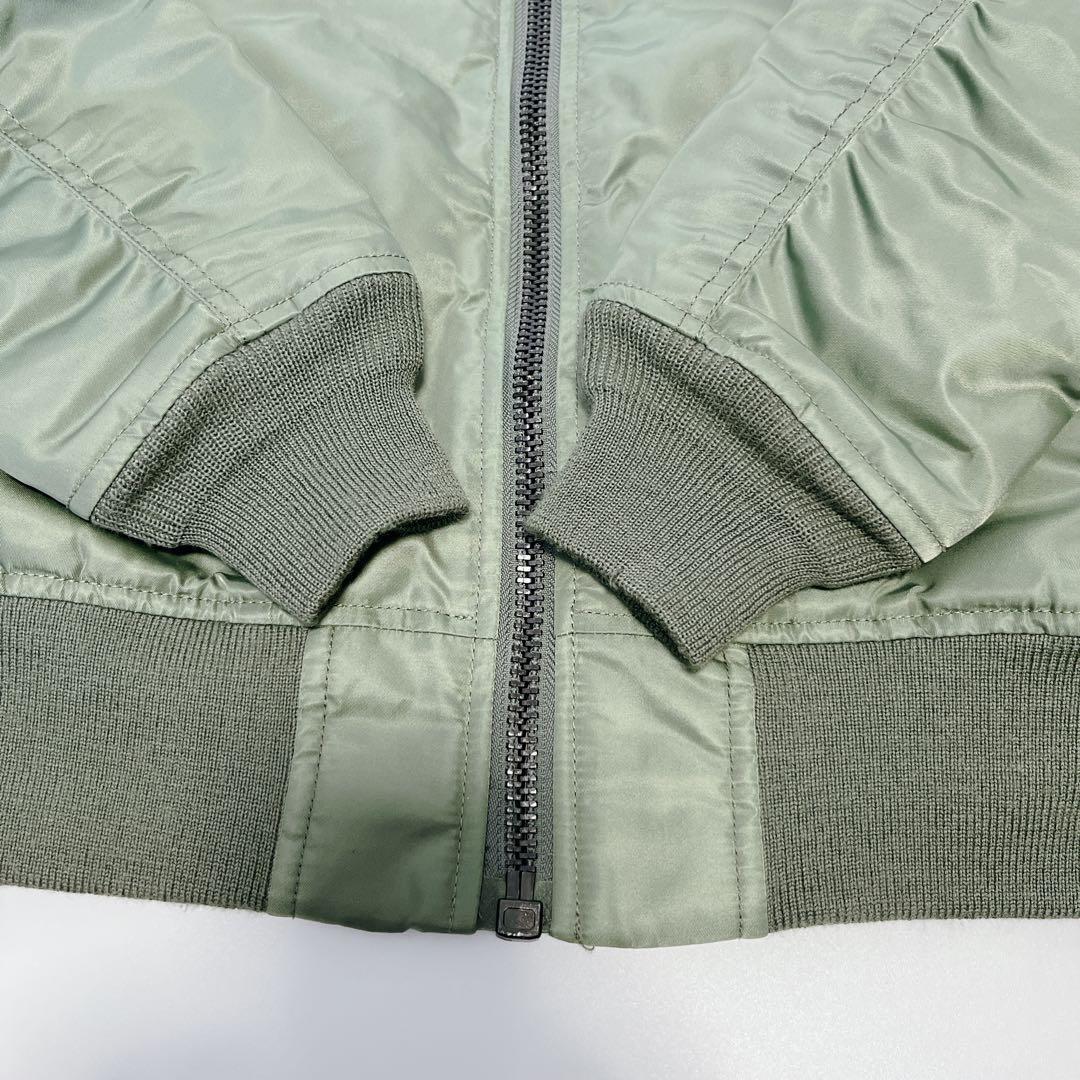 美品✨AVIREX リバーシブルMA-1 ロゴ スタッズ 星条旗 L カーキ