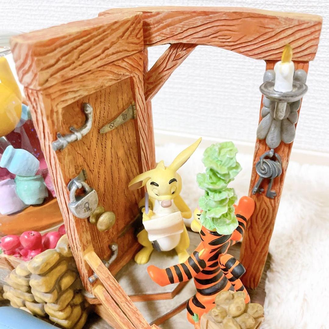 【希少】 ディズニー プーさん スノードーム 陶器 オルゴール 動作品