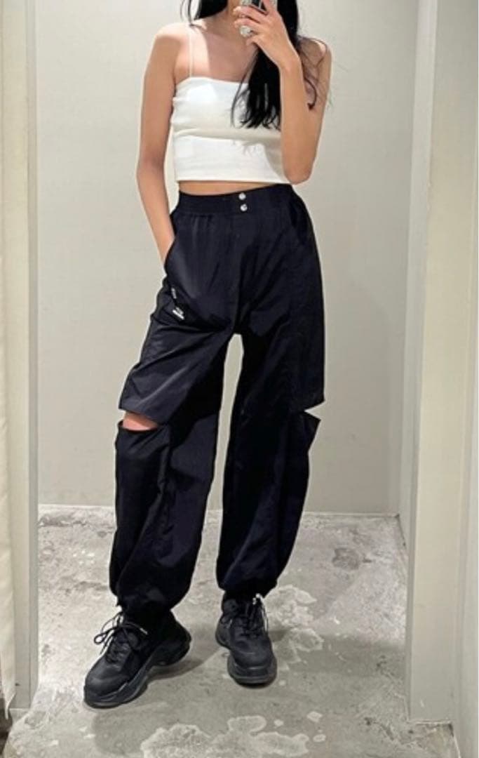 UMBRO×EMODA★サイドスリットナイロンパンツ★エモダ★y2k