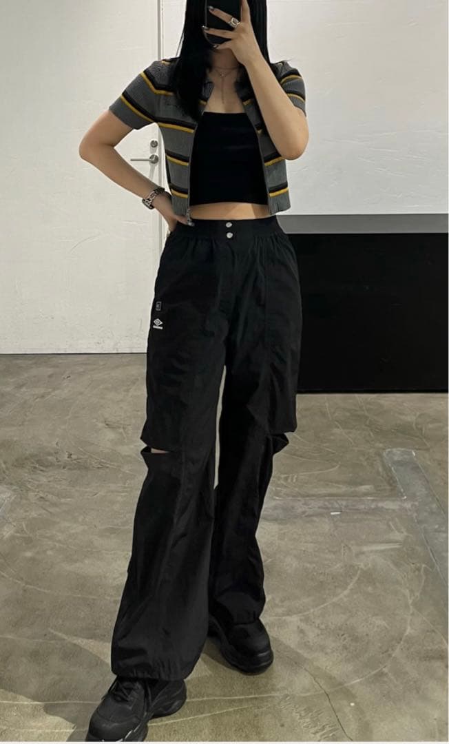 UMBRO×EMODA★サイドスリットナイロンパンツ★エモダ★y2k