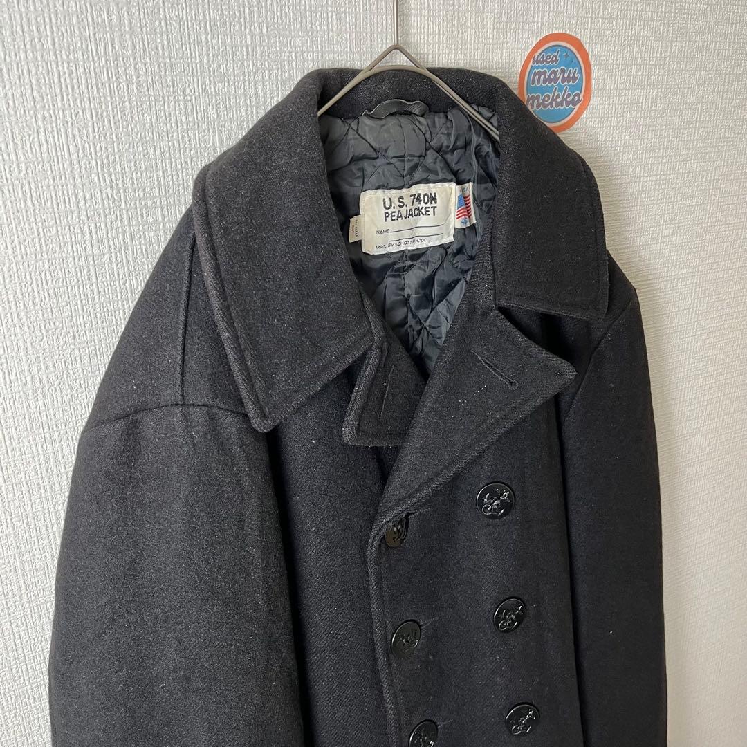 582 shcott ショット　ピーコート　ウール　キルティング　46 3L