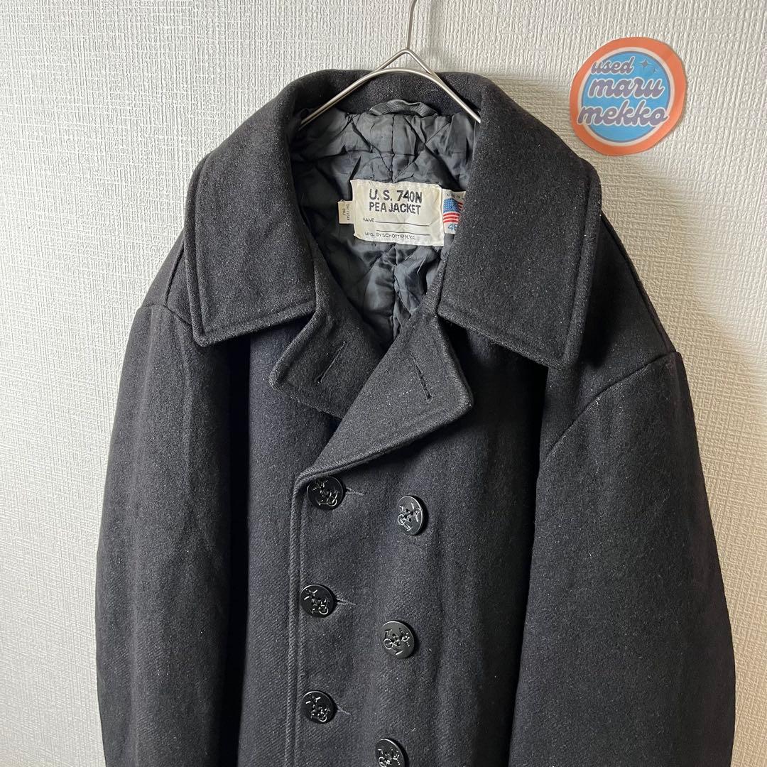 582 shcott ショット　ピーコート　ウール　キルティング　46 3L