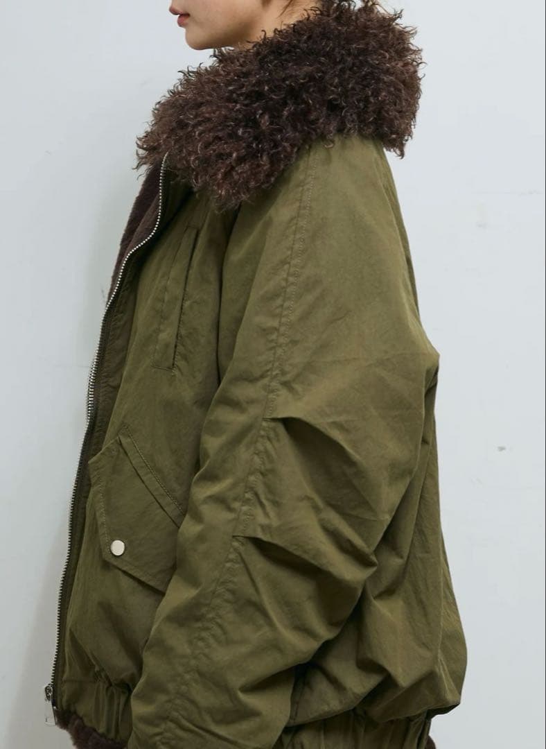 値下げしました★IAMALPHA iamイアムボア襟ジップブルゾン　ブルゾン★