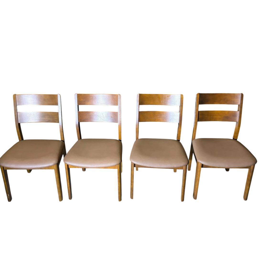 極美品 飛騨産業 ダイニングチェア キツツキマーク 2脚セット①