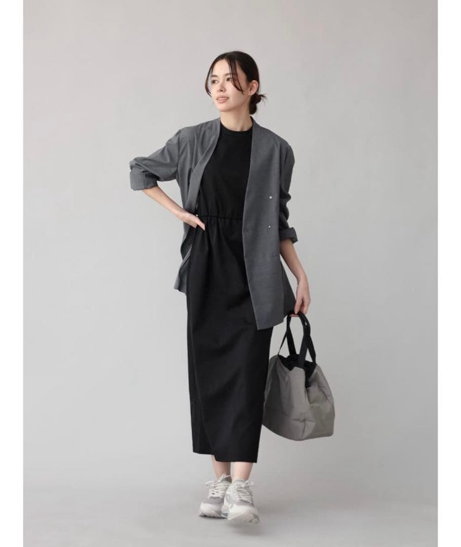 ヤマダヤ YORT 【２wayストレッチ】ドロストカットワンピース 半袖ワンピ