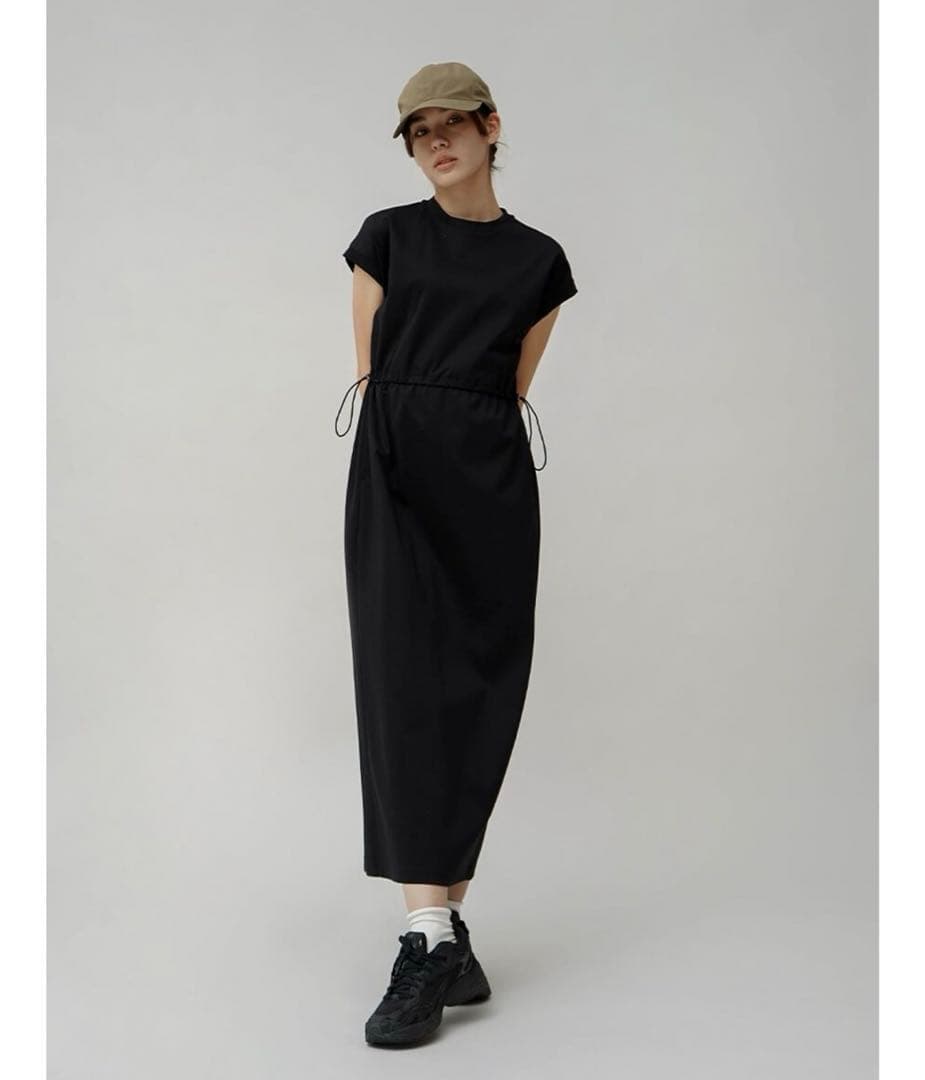 ヤマダヤ YORT 【２wayストレッチ】ドロストカットワンピース 半袖ワンピ