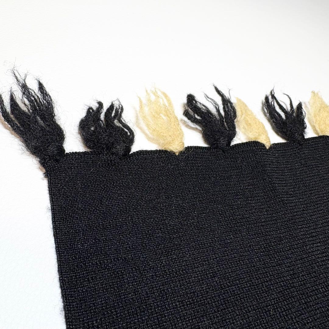 美品✨ブッチャープロダクツ ストライプフリンジマフラー