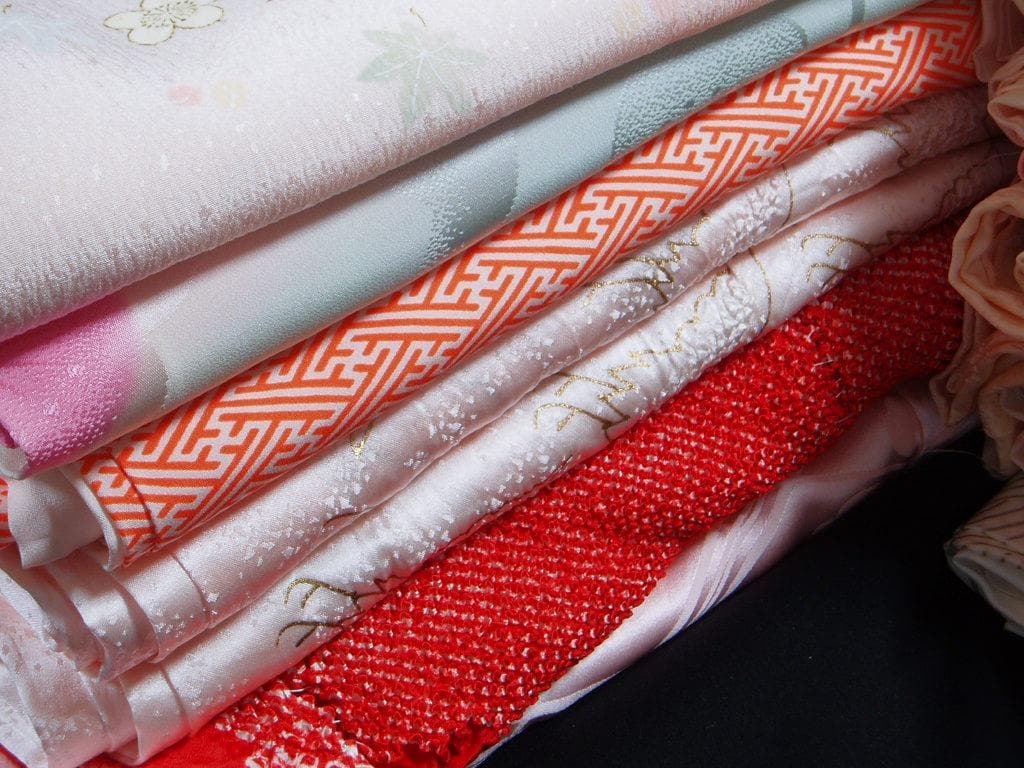 【hirotan】25◆全て正絹未使用未仕立て品長襦袢振袖用等16点!