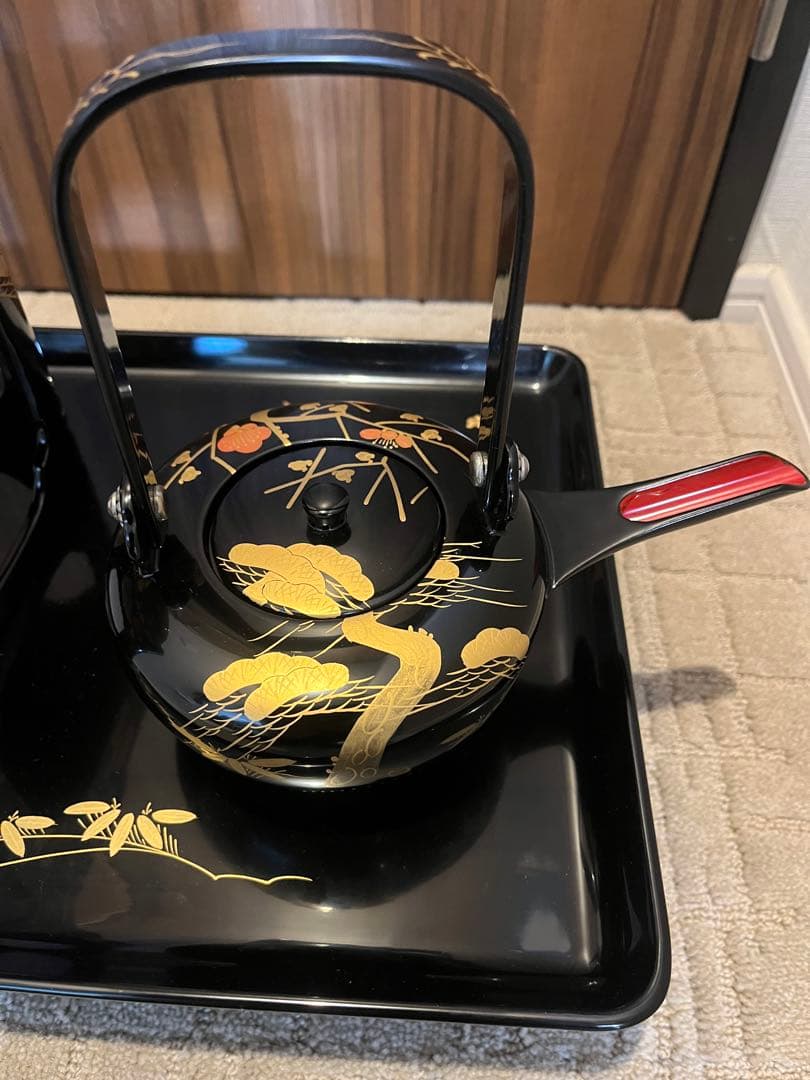 お屠蘇セット　漆塗り　蒔絵松竹梅　極上　輪島塗