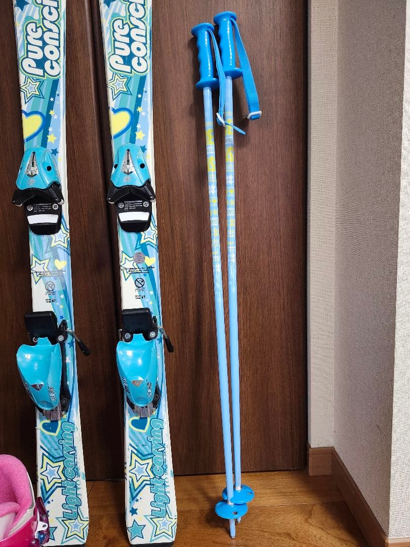 マルロク0226　スキー板　110cmブーツ20cmストック85cm