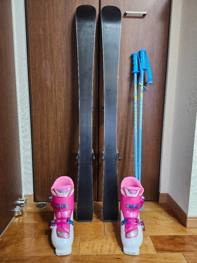 マルロク0226　スキー板　110cmブーツ20cmストック85cm