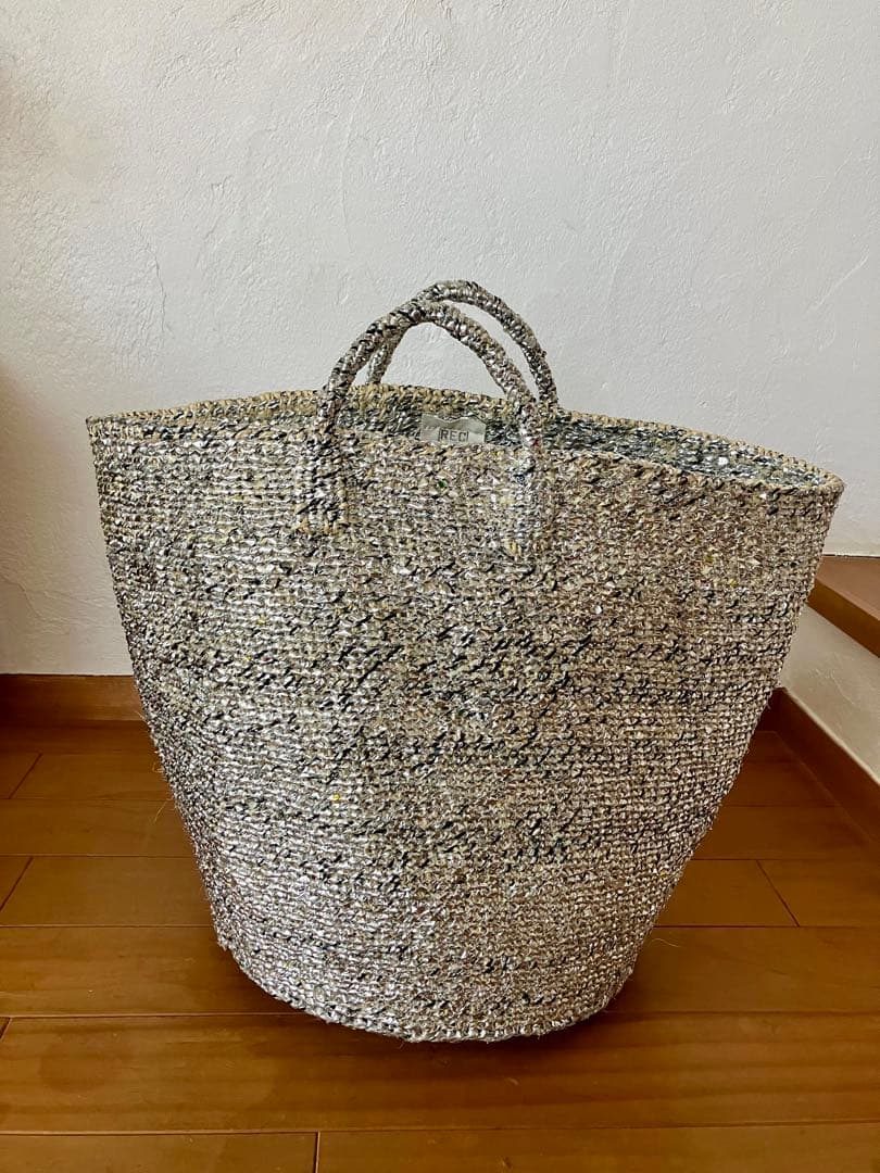 RECTANGLE シルバーバスケット ビッグトート