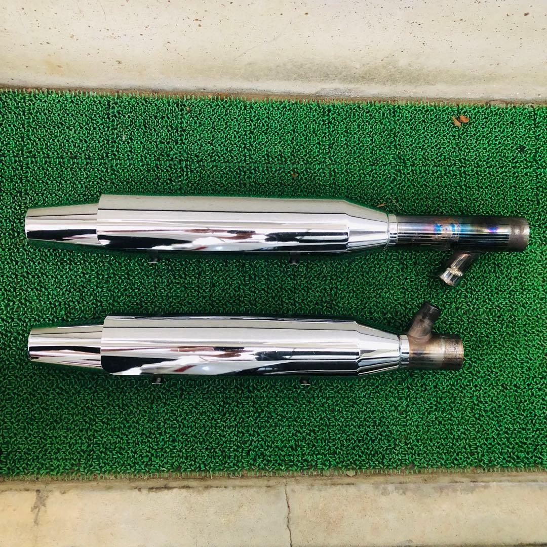 スクリーミンイーグル ハーレーFLSTF スリップオンマフラー クローム