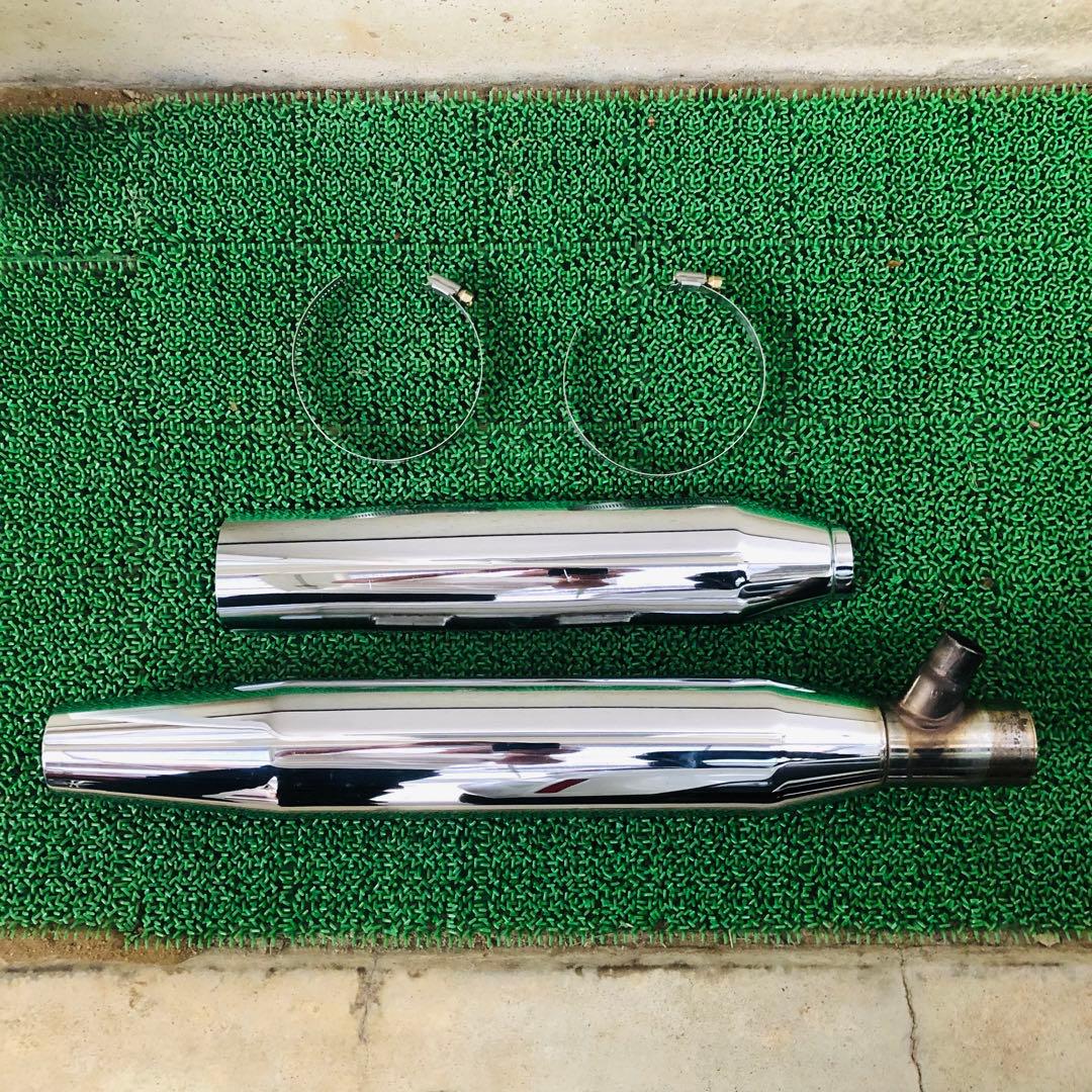 スクリーミンイーグル ハーレーFLSTF スリップオンマフラー クローム