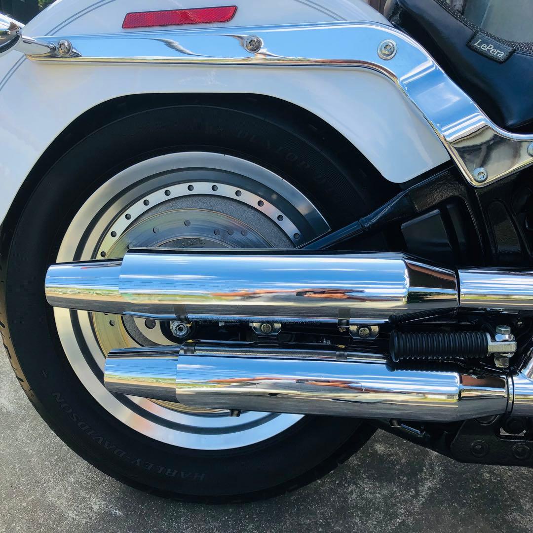 スクリーミンイーグル ハーレーFLSTF スリップオンマフラー クローム