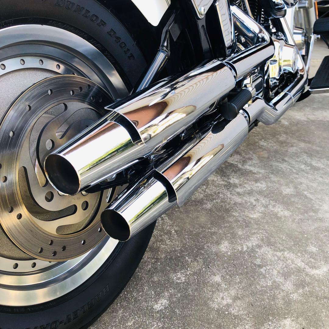 スクリーミンイーグル ハーレーFLSTF スリップオンマフラー クローム