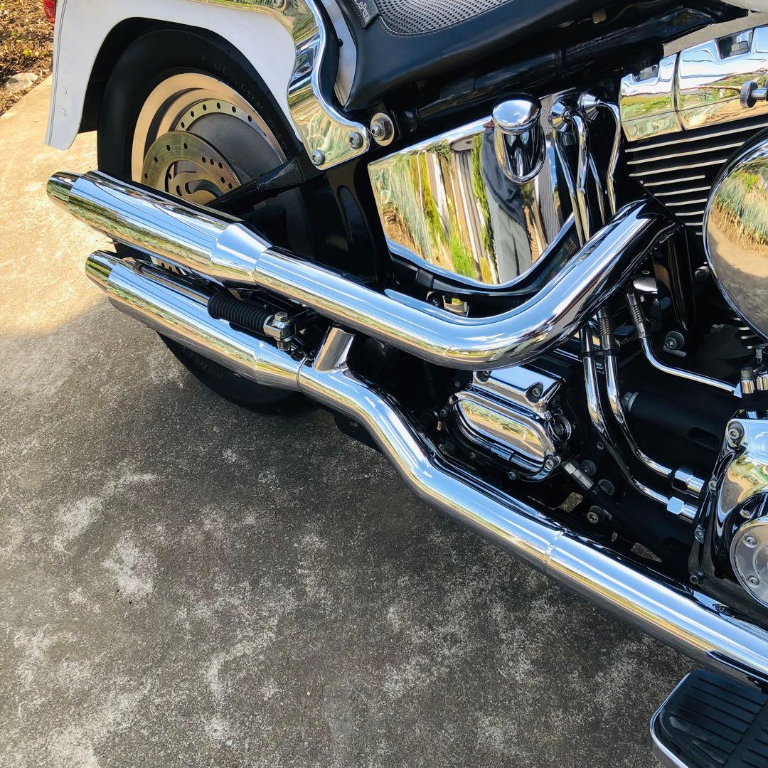 スクリーミンイーグル ハーレーFLSTF スリップオンマフラー クローム