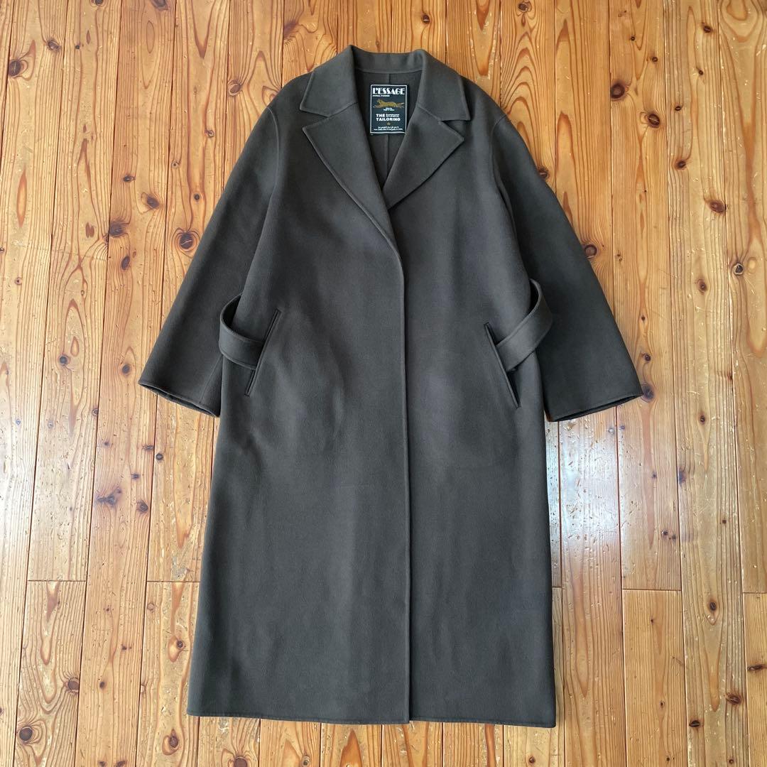 ジャーナルスタンダード レサージュ カシミヤ混 チェスターコート ベルト ガウン