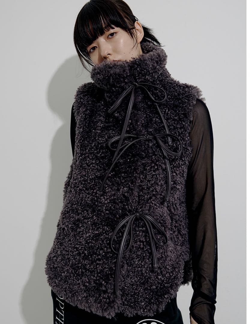 SORIN Synthetic Fur Lace-up Vest ベスト