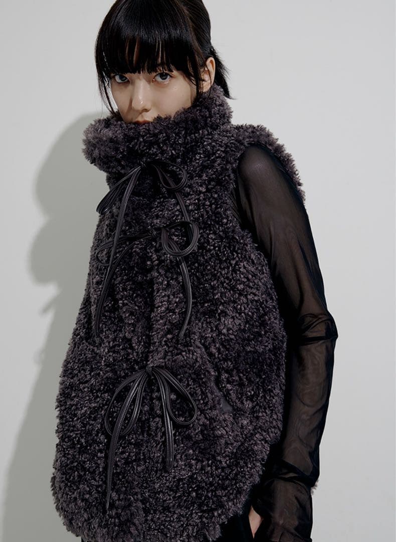 SORIN Synthetic Fur Lace-up Vest ベスト