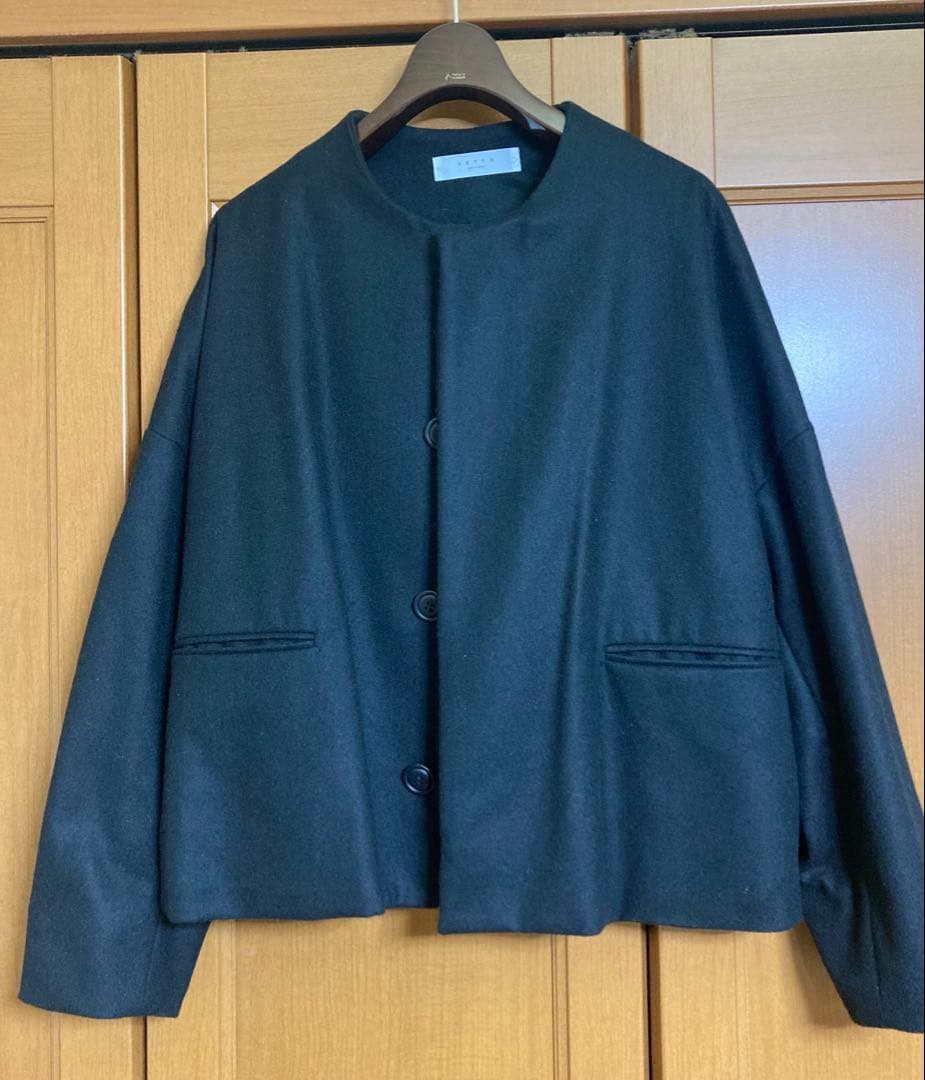 SETTO ショート丈ジャケット ブラック