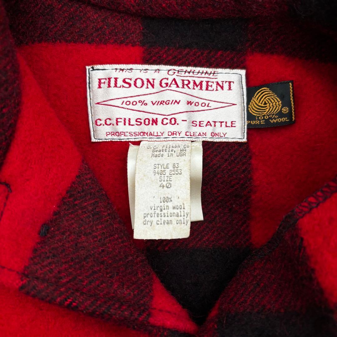 【美品】FILSON フィルソン　ダブルマッキーノクルーザー　サイズ40